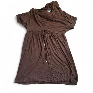 Casual Hooded Cover-Up Dress